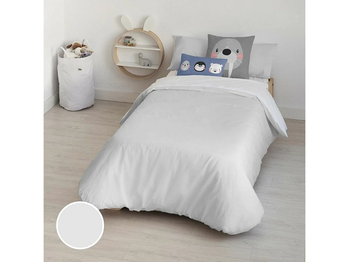 Housse de Couette Kids&Cotton Kanu Gris 155 x 220 cm