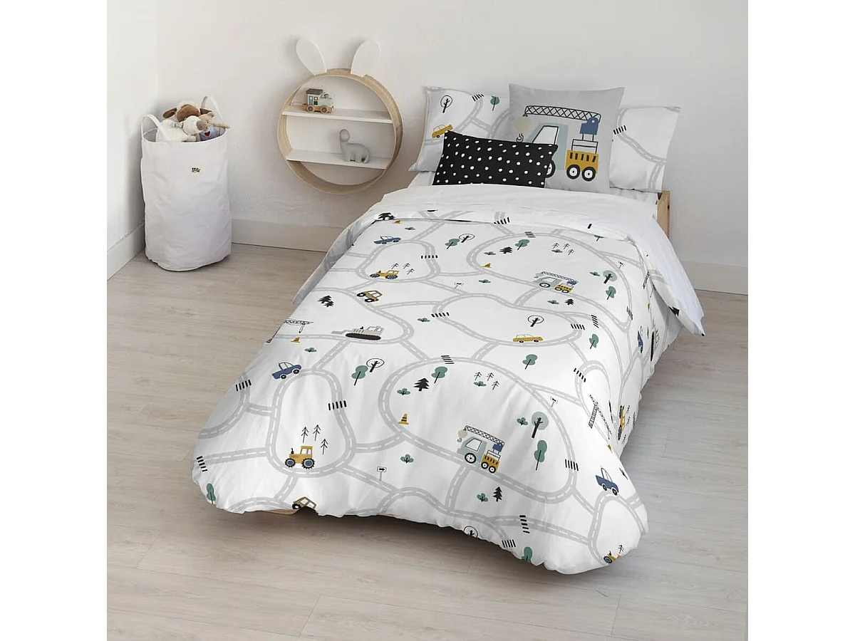 Housse de couette en coton, Brail Blanc, Kids&Cotton