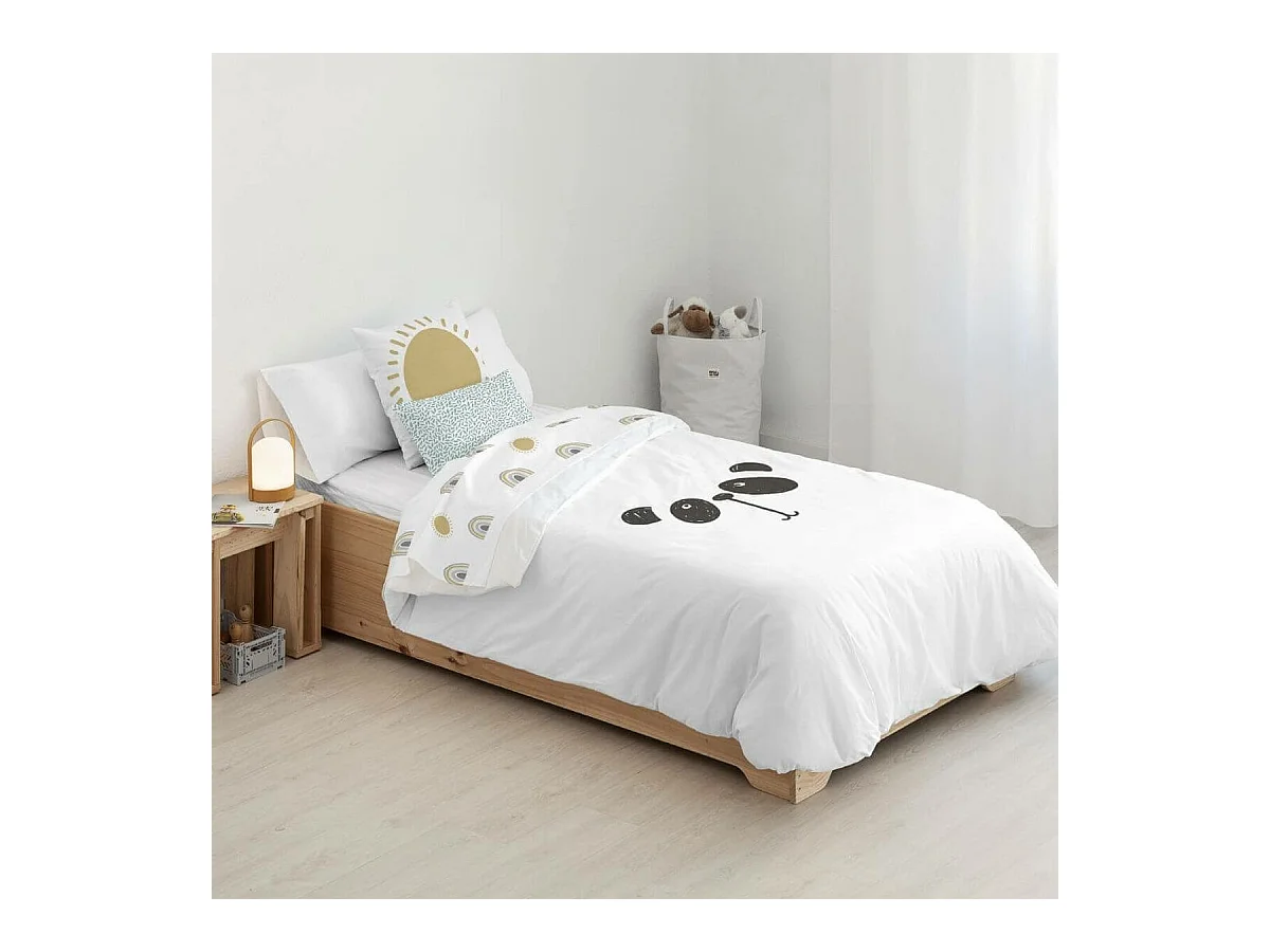 Housse de Couette Kids&Cotton Inder Noir 180 x 220 cm