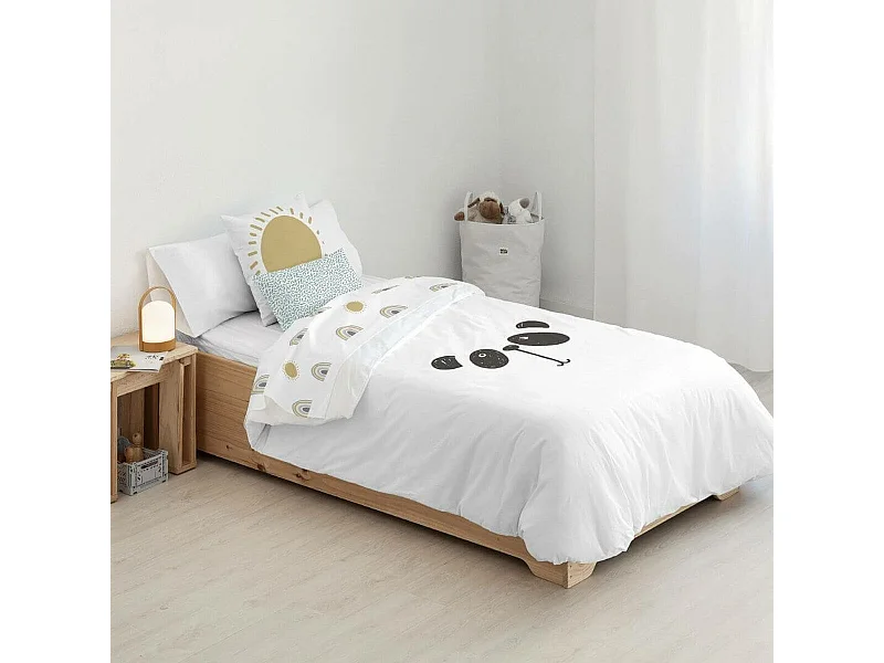 Housse de Couette Kids&Cotton Inder Noir 180 x 220 cm