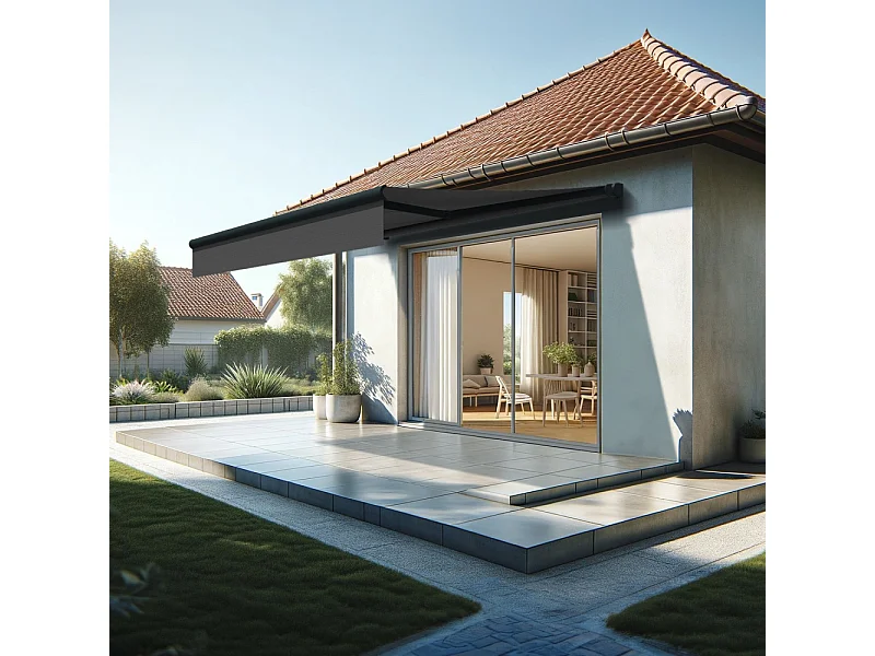 Tenda bracci estensibili AMARITE 3,00x2,00 m Manuale - Grigio - Grigio