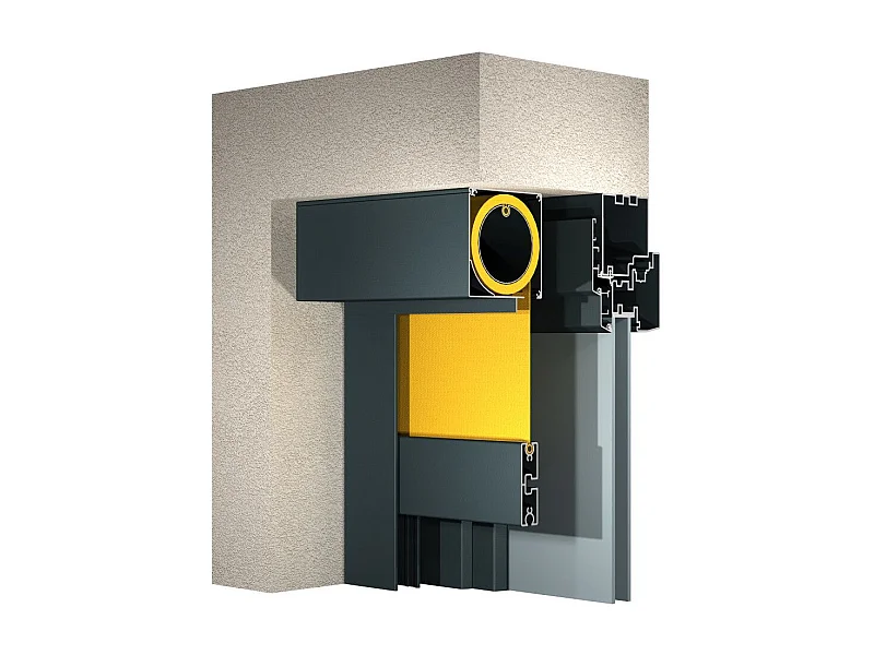 Store vertical pour pergola LOLITE et HELIOLITE 3,50x2,50 m Motorisé - Gris - Gris