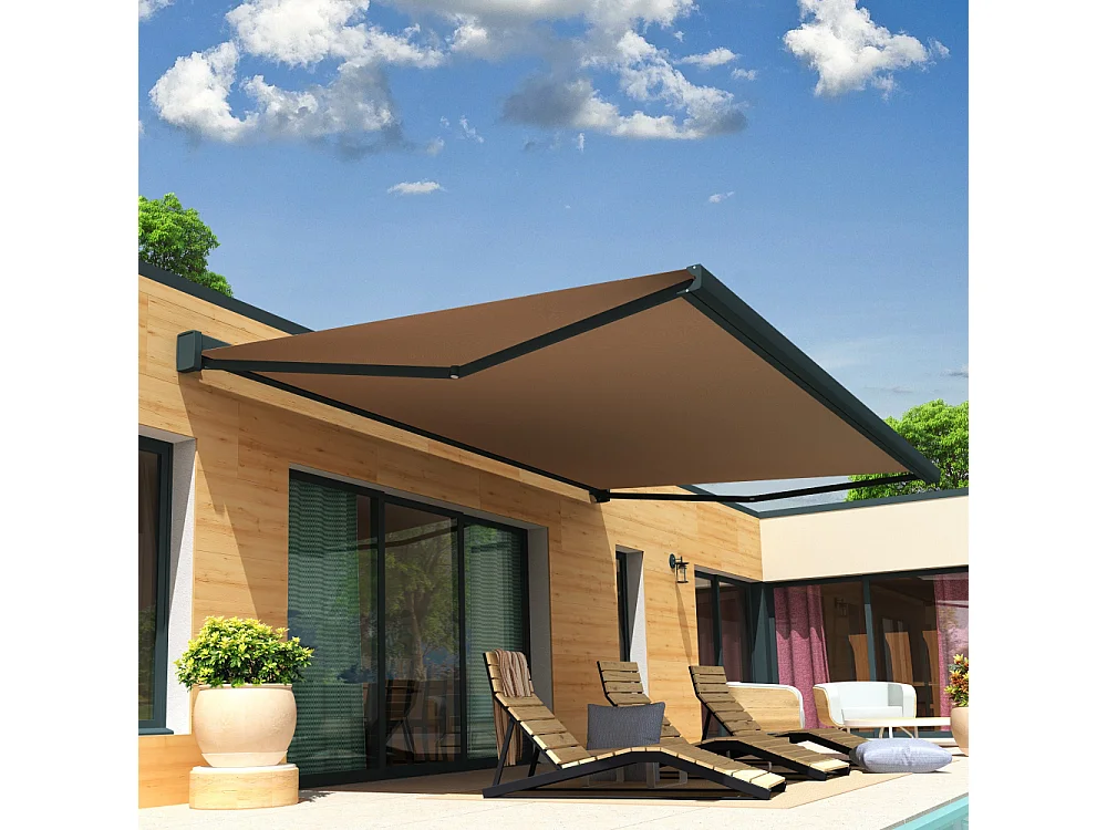 Tenda cassonetto SOA 4,10x3,50 m Manuale - Grigio - Talpa