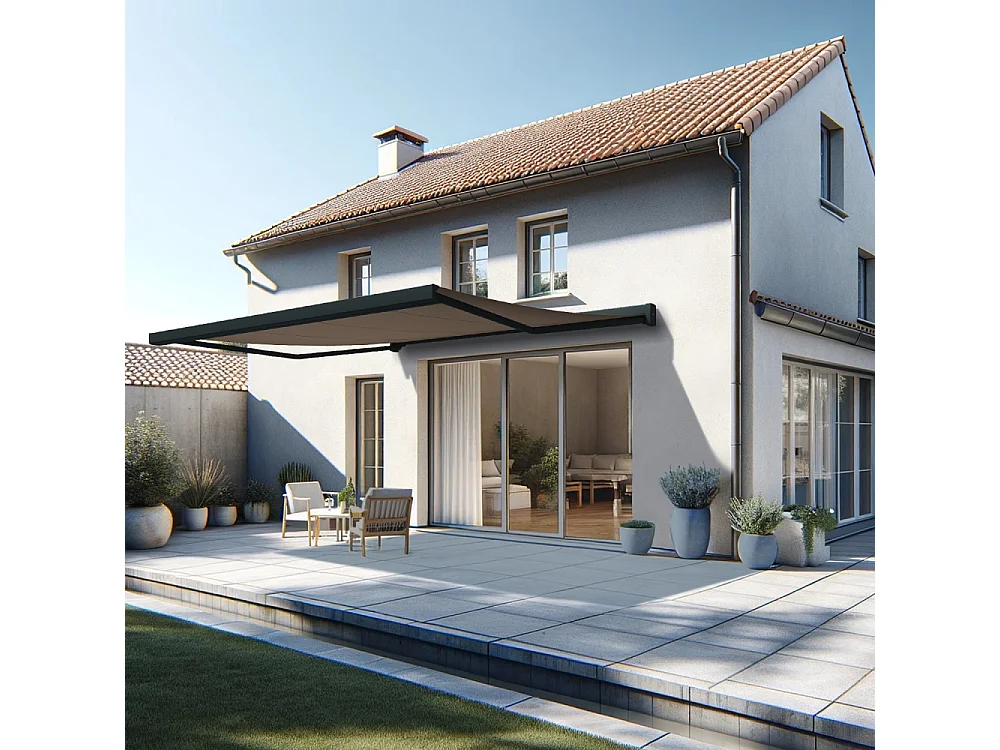 Tenda cassonetto SOA 4,10x3,50 m Manuale - Grigio - Talpa