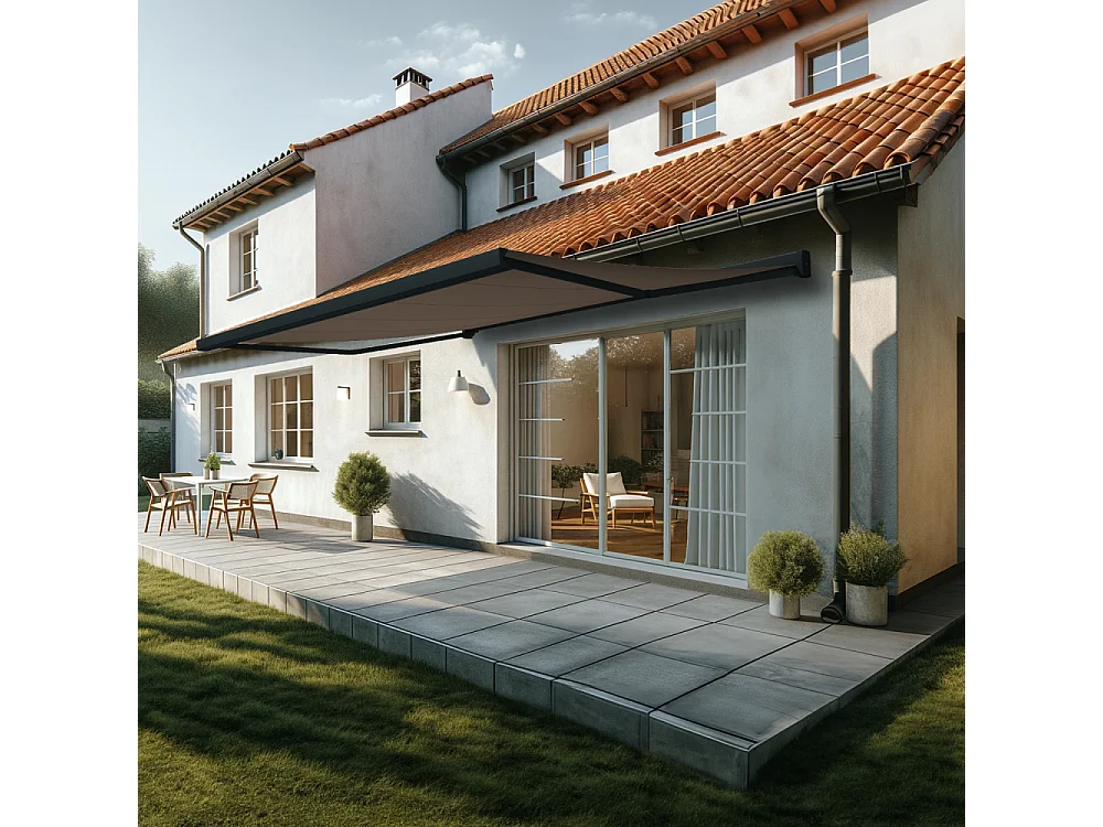 Tenda cassonetto SOA 5,00x3,50 m Manuale - Grigio - Talpa