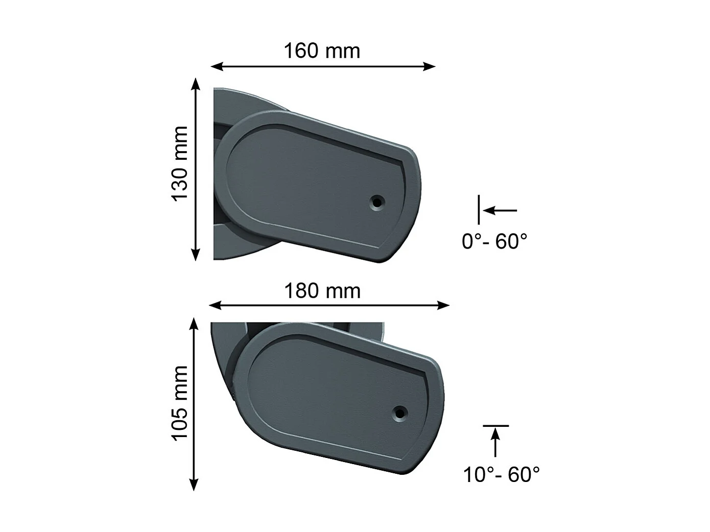 Tenda da sole cassonata CINABRE 3 x 2 m - Motorizzato interruttore - Grigio antracite, telo acrilico grigio scuro