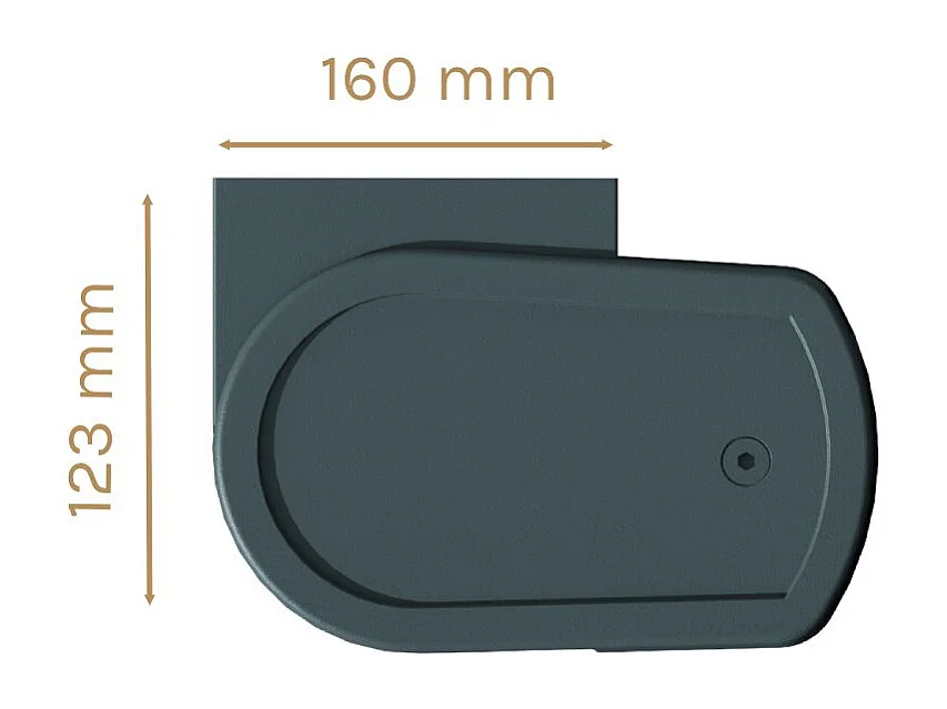 Tenda da sole cassonata CINABRE 3 x 2 m - Motorizzato interruttore - Grigio antracite, telo acrilico grigio scuro