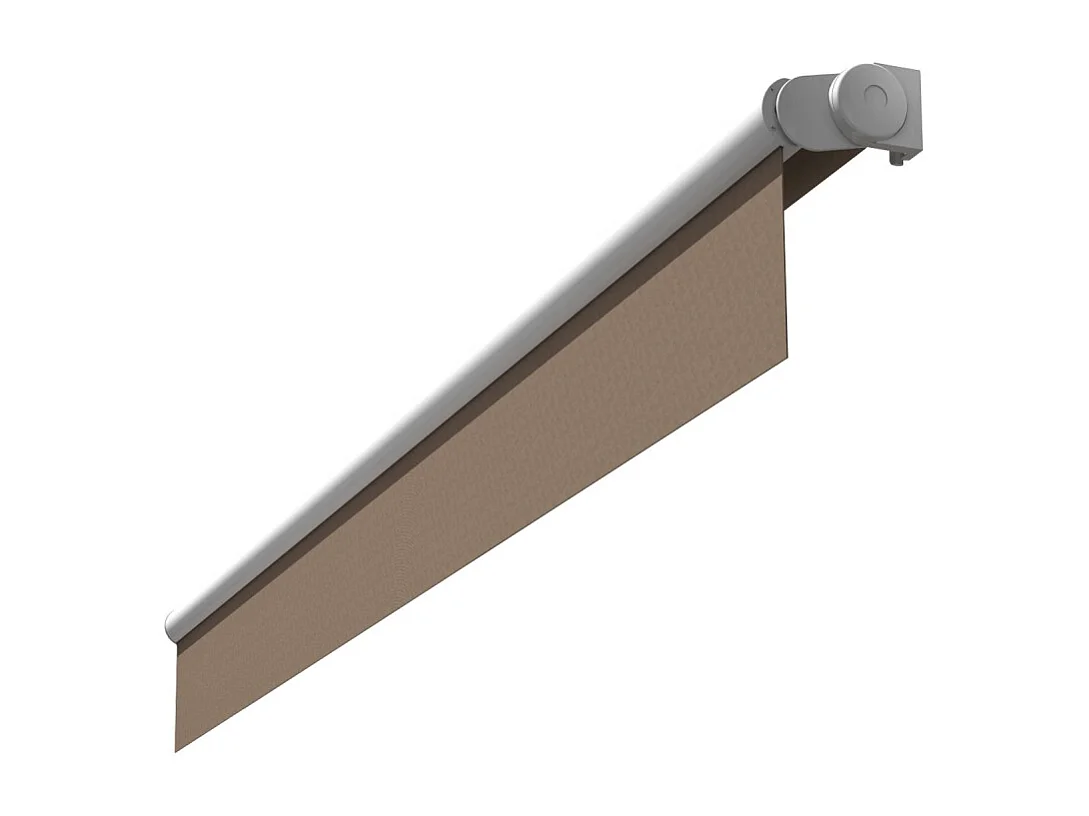 Store loggia AMARITE 3,00x2,00 m Manuelle - Blanc - Taupe