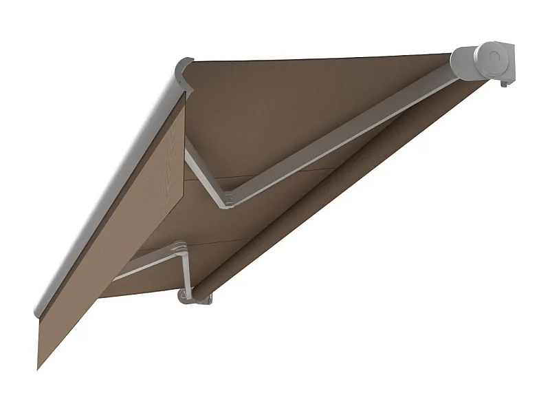 Store loggia AMARITE 3,00x2,00 m Manuelle - Blanc - Taupe