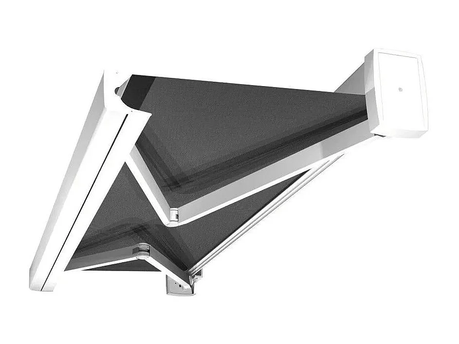 Tenda cassonetto SOA 4,10x3,50 m Motorizzato + Emergenza - Bianco - Grigio