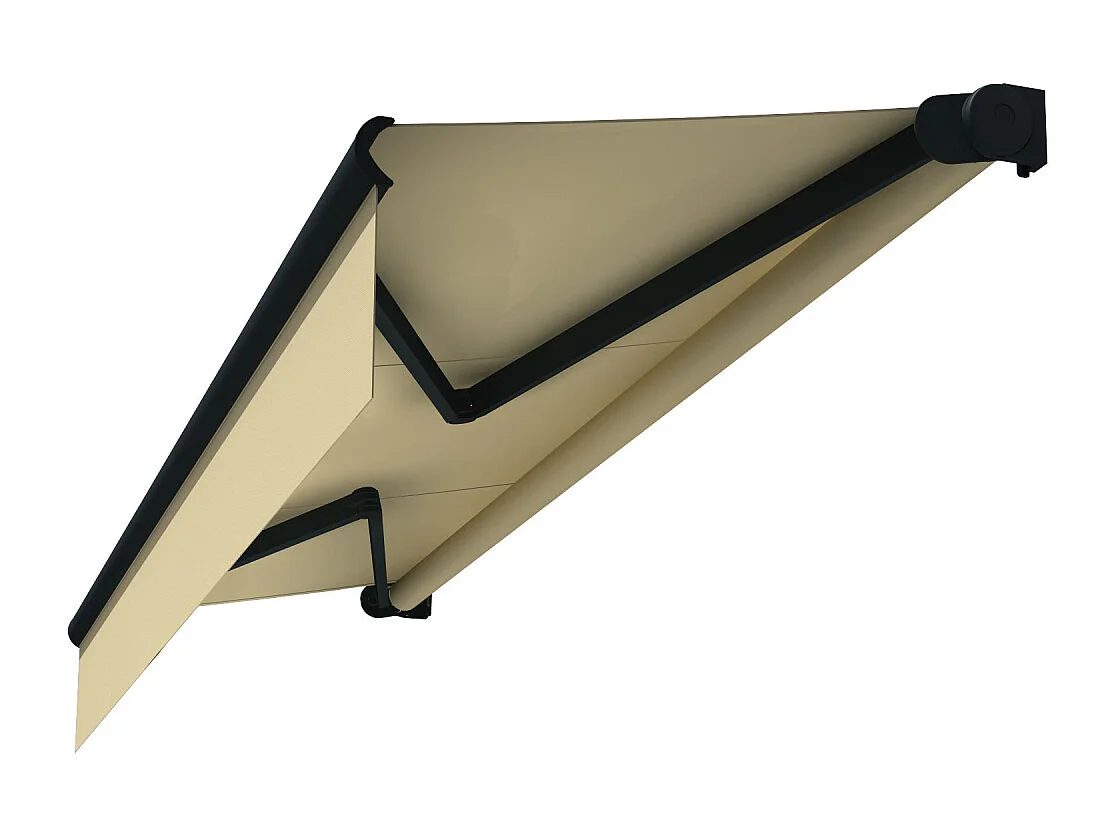 Tenda bracci estensibili AMARITE 3,00x2,00 m Motorizzato a Interruttore - Grigio - Beige