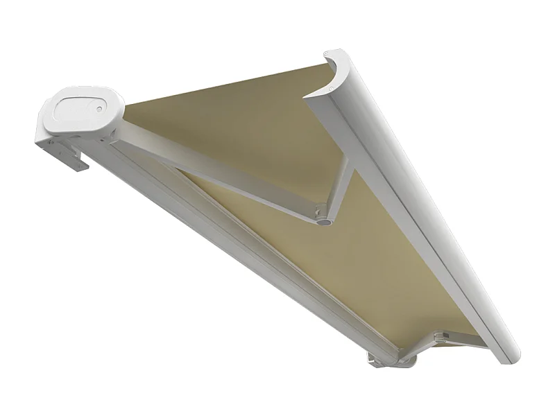 Tenda cassonetto HEVOA 4,00x3,00 m Motorizzato + Emergenza - Bianco - Beige