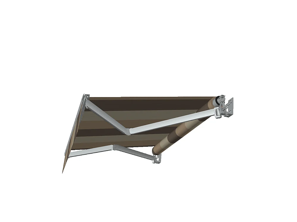 Store banne loggia SAPHIR 4,00x2,50 m Manuelle - Gris clair RAL7035 - Multicolor S014P