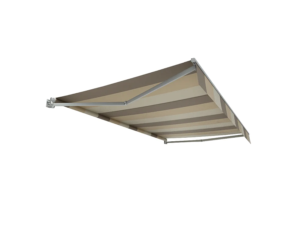 Store banne loggia SAPHIR 4,00x2,50 m Manuelle - Gris clair RAL7035 - Multicolor S014P