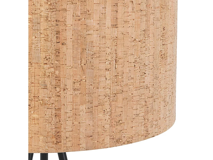 Lampadaire Trépied en Liège "Rene" 145cm Naturel