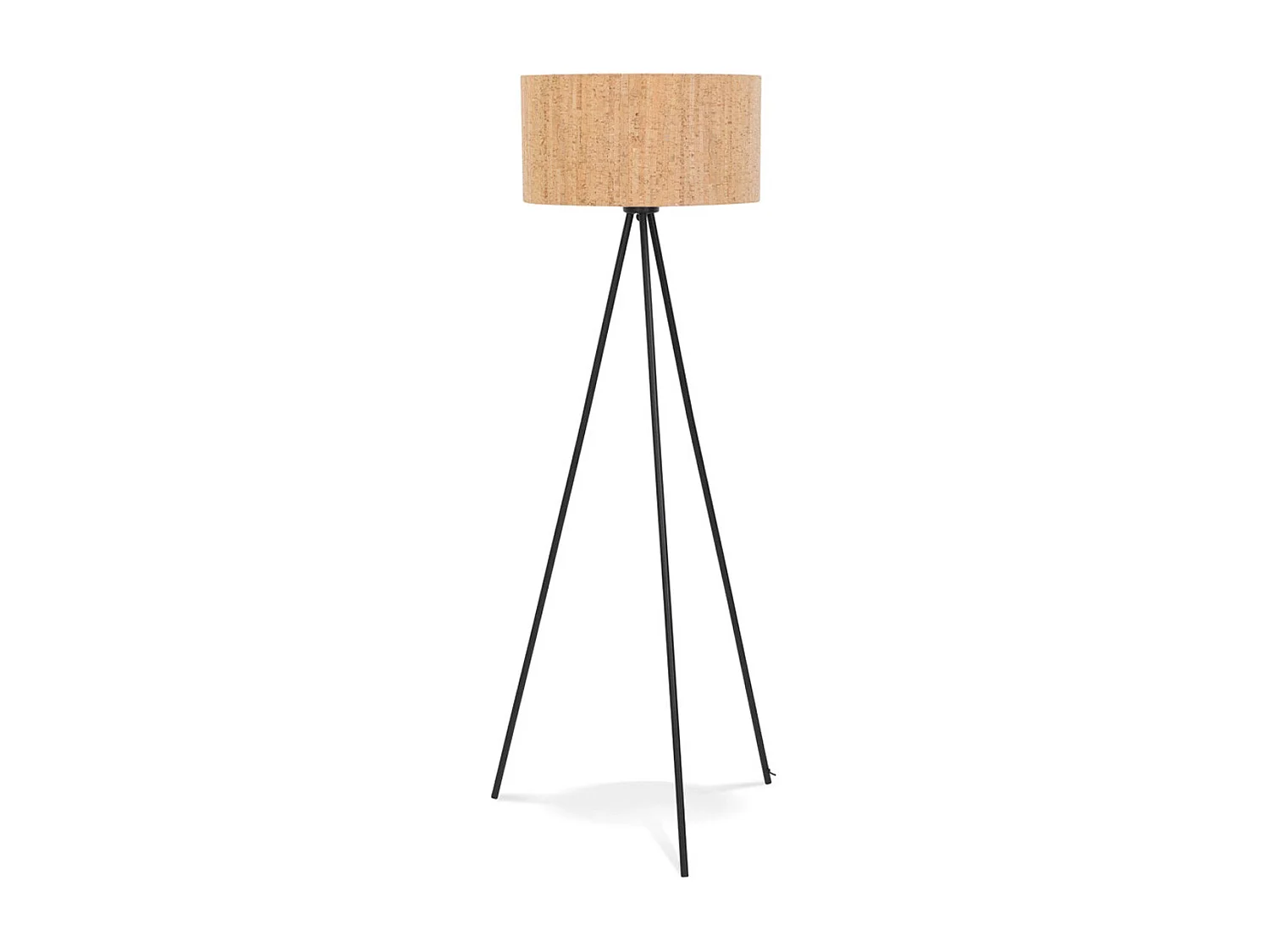 Lampadaire Trépied en Liège "Rene" 145cm Naturel