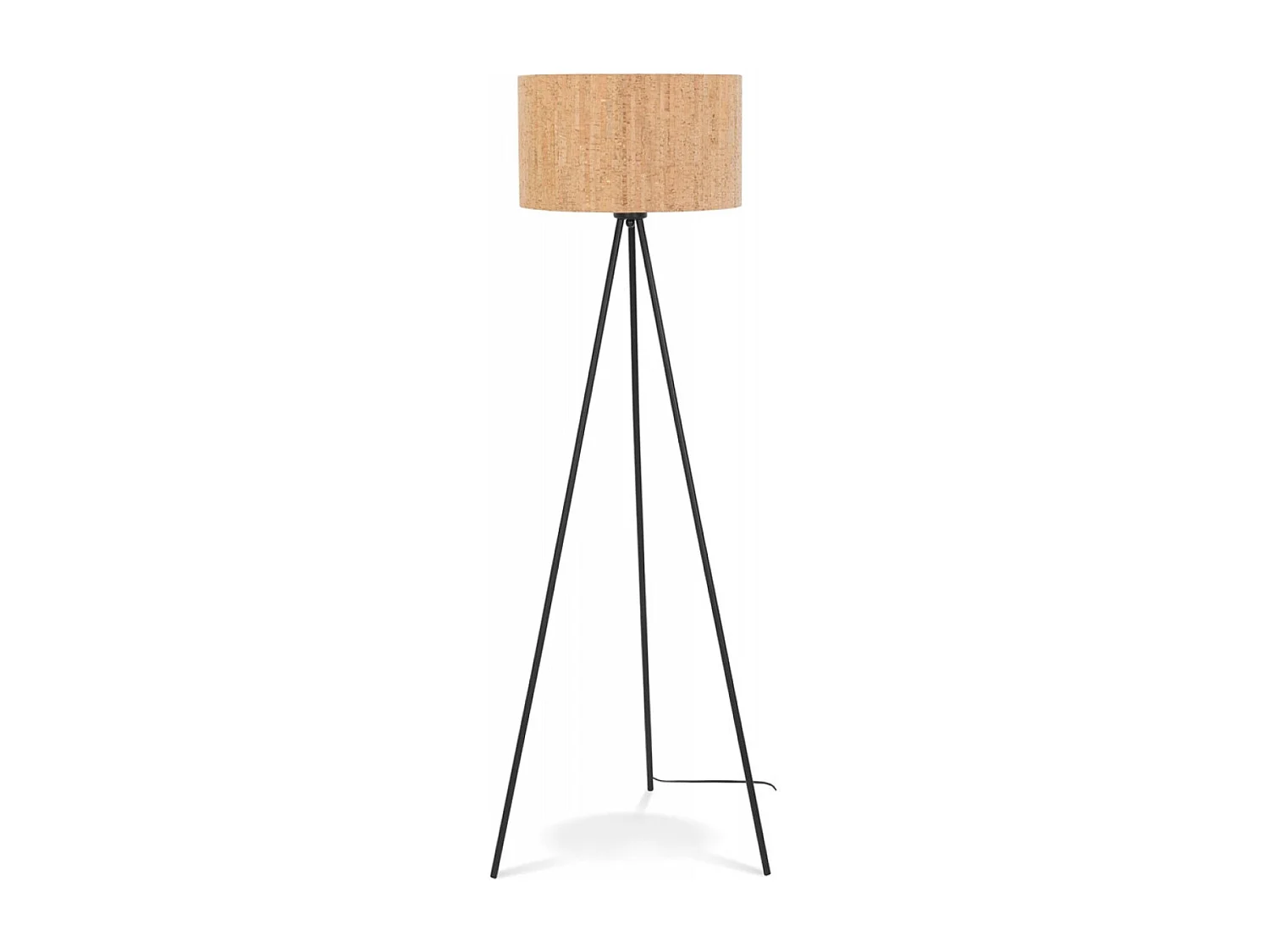 Lampadaire Trépied en Liège "Rene" 145cm Naturel