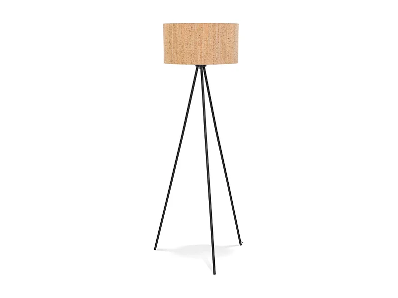 Lampadaire Trépied en Liège "Rene" 145cm Naturel