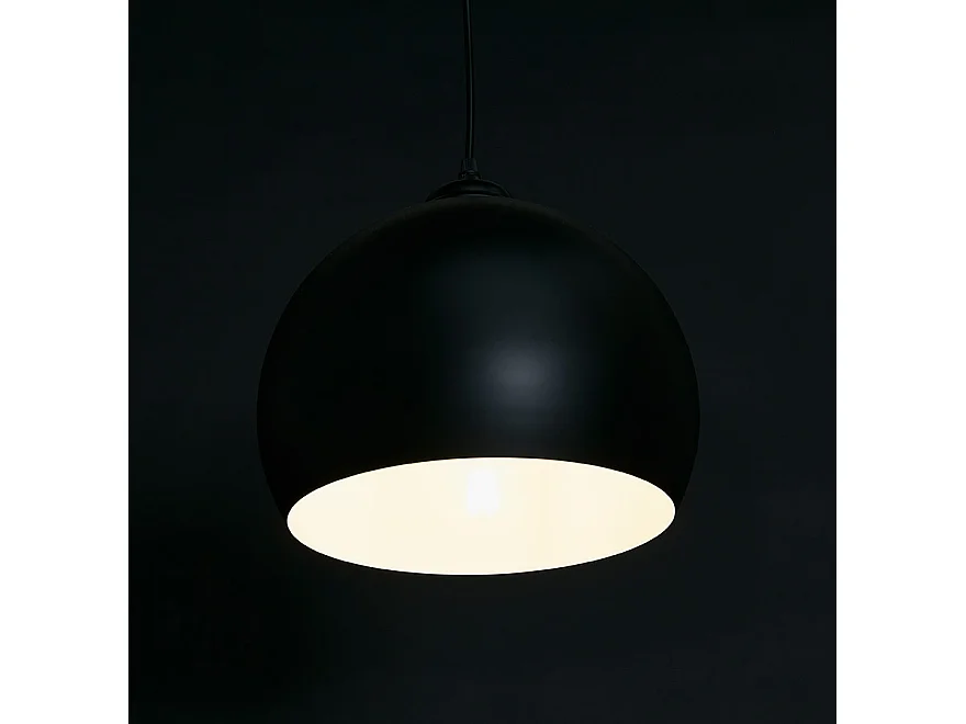Lampada a sospensione a sfera -DOUGLAS - Nero - 30x30x20 cm