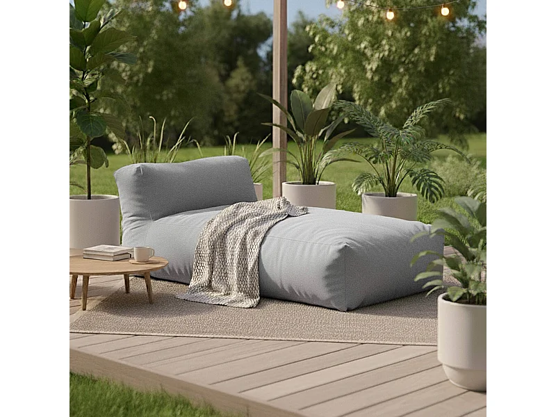 Daybed voor grijze modulaire tuinmeubelen