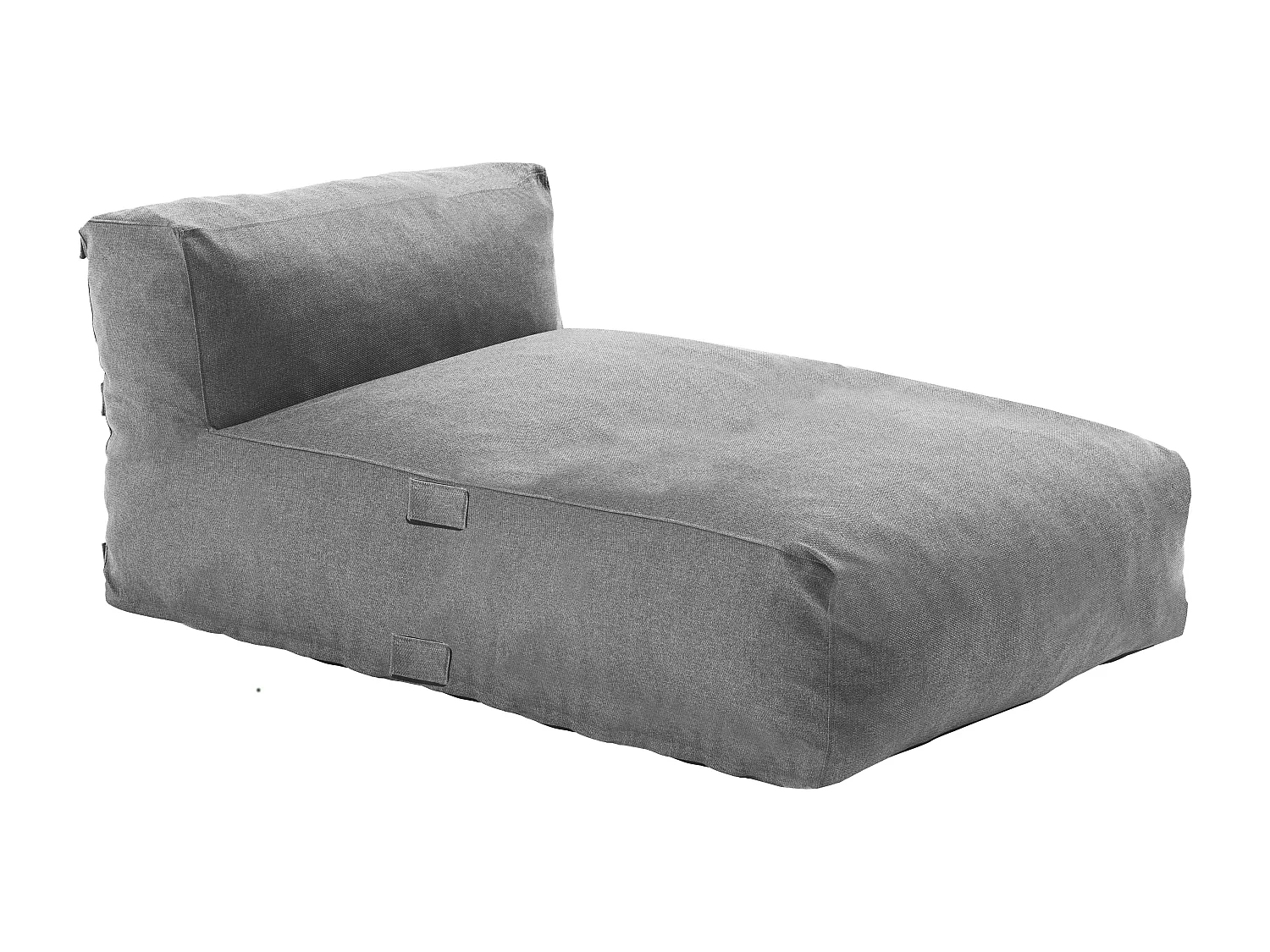 Méridienne pour salon de jardin modulable gris - Mixi