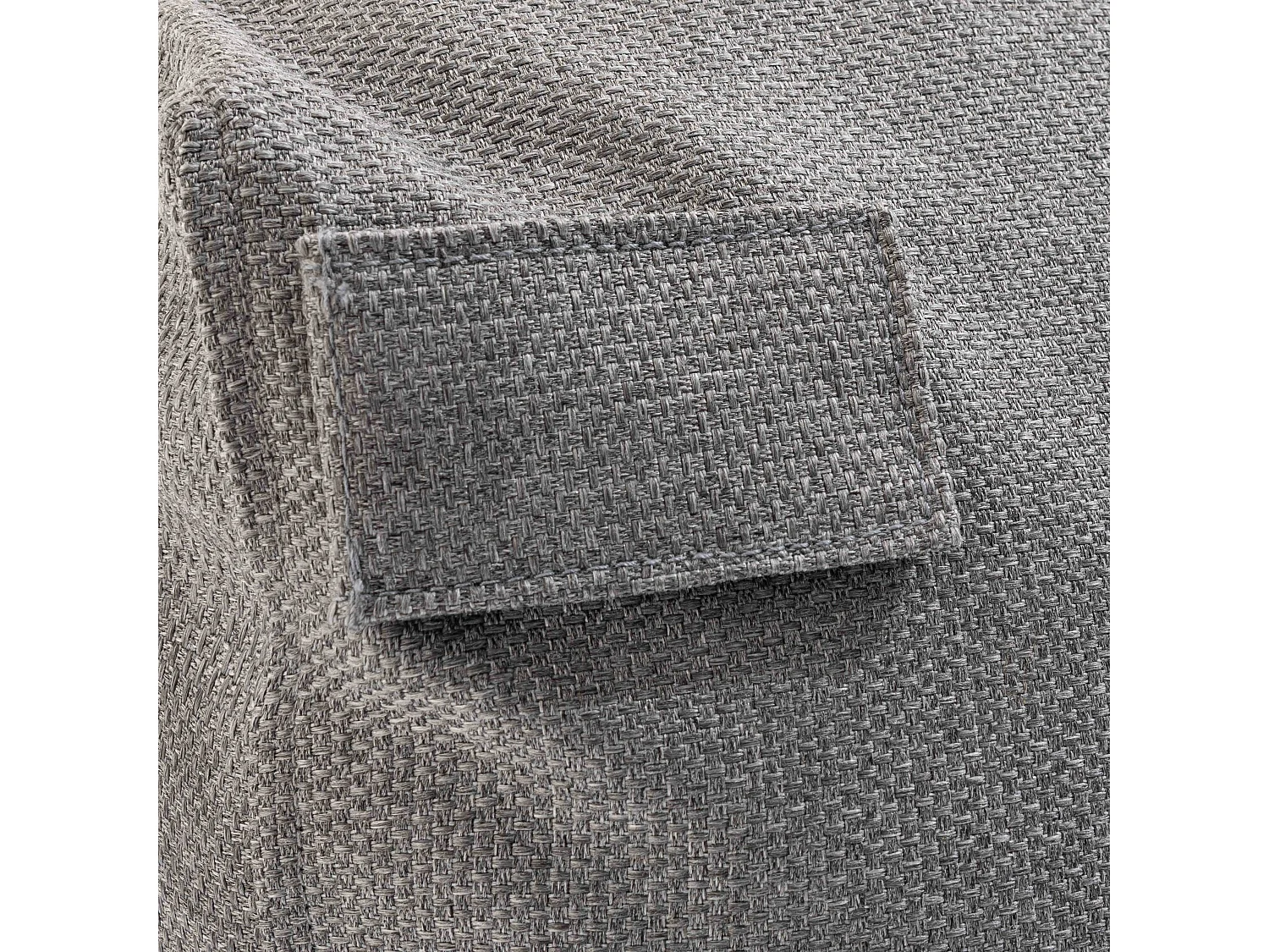 Méridienne pour salon de jardin modulable gris - Mixi