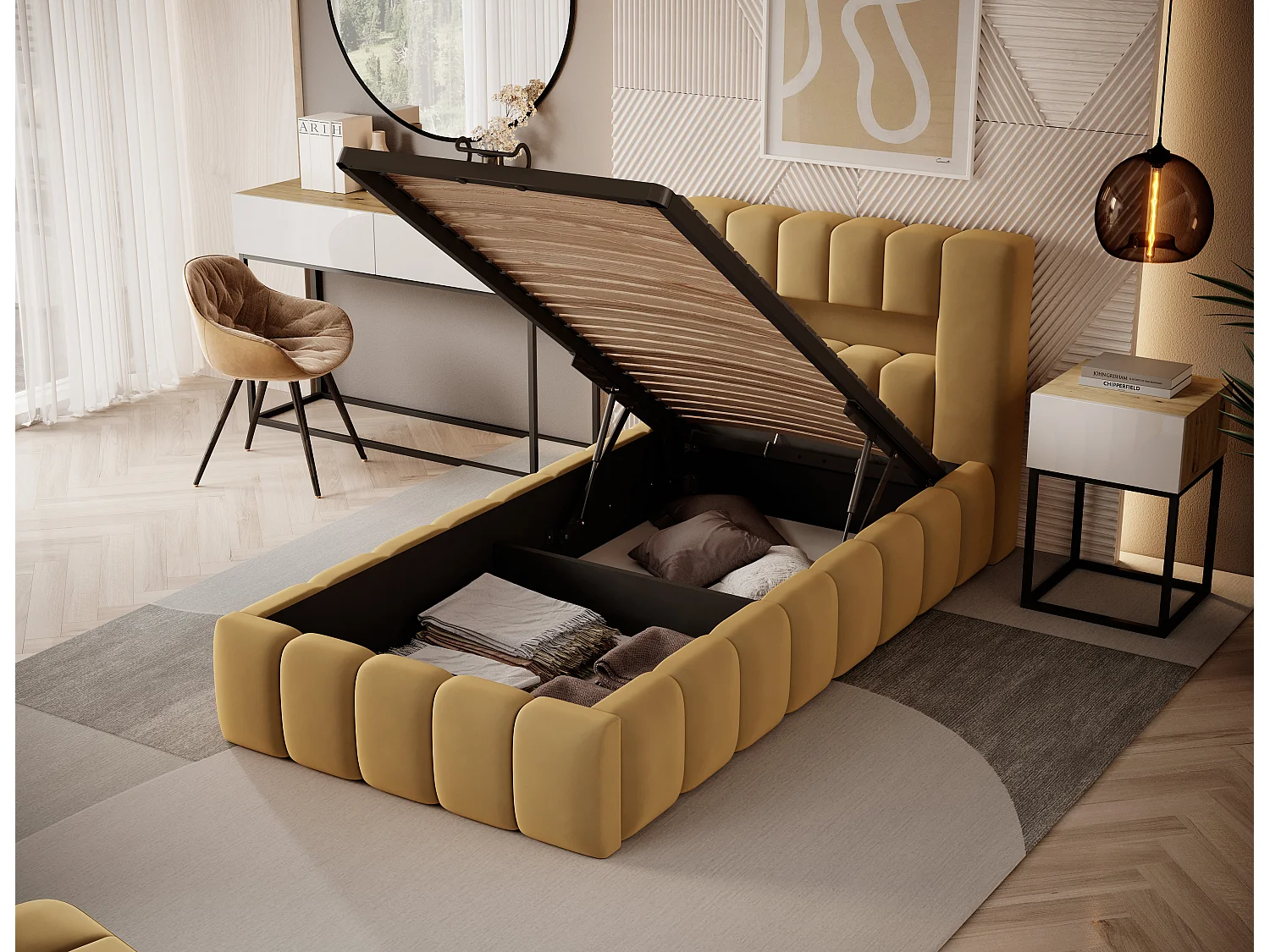 Hero XS/90x200/Tessuto-Jiallo