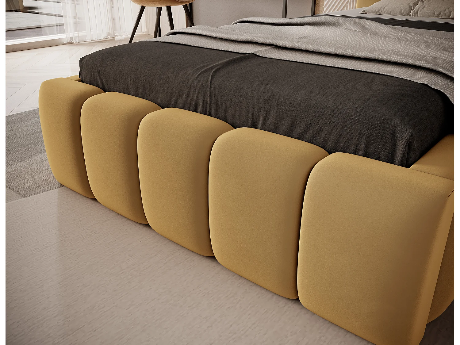 Hero XS/90x200/Stoff-Gelb