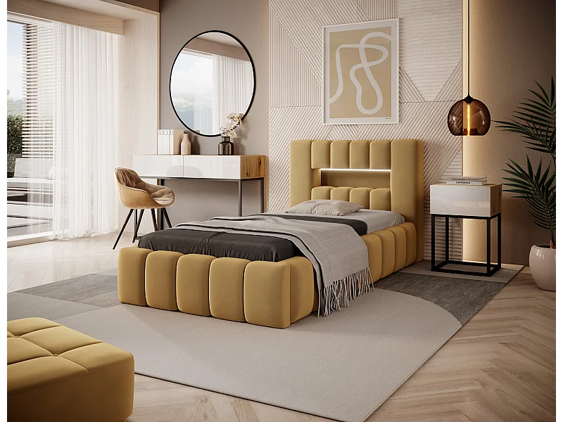 Hero XS/90x200/Tissu-Jaune