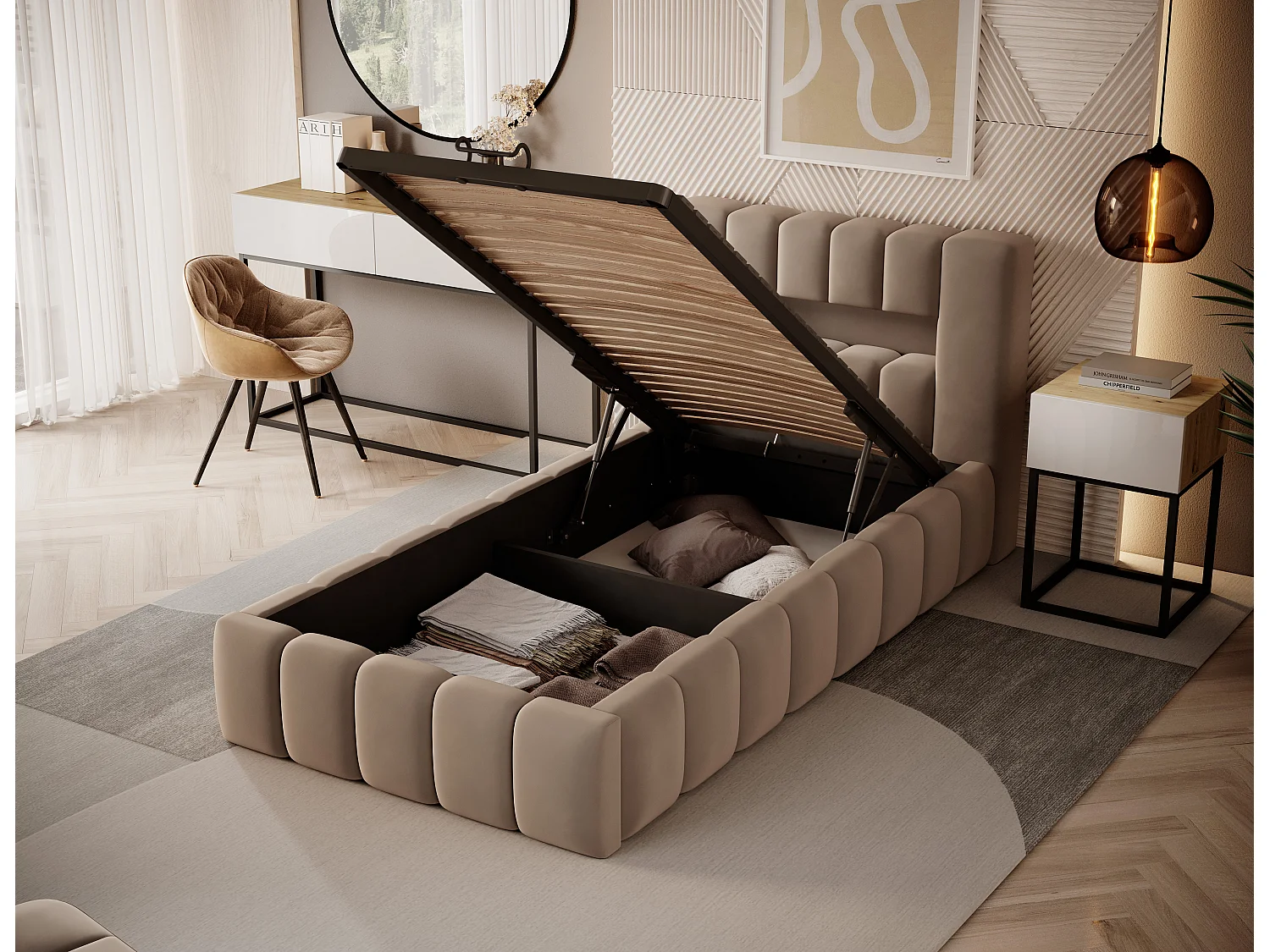 Hero XS/90x200/Stoff-Beige