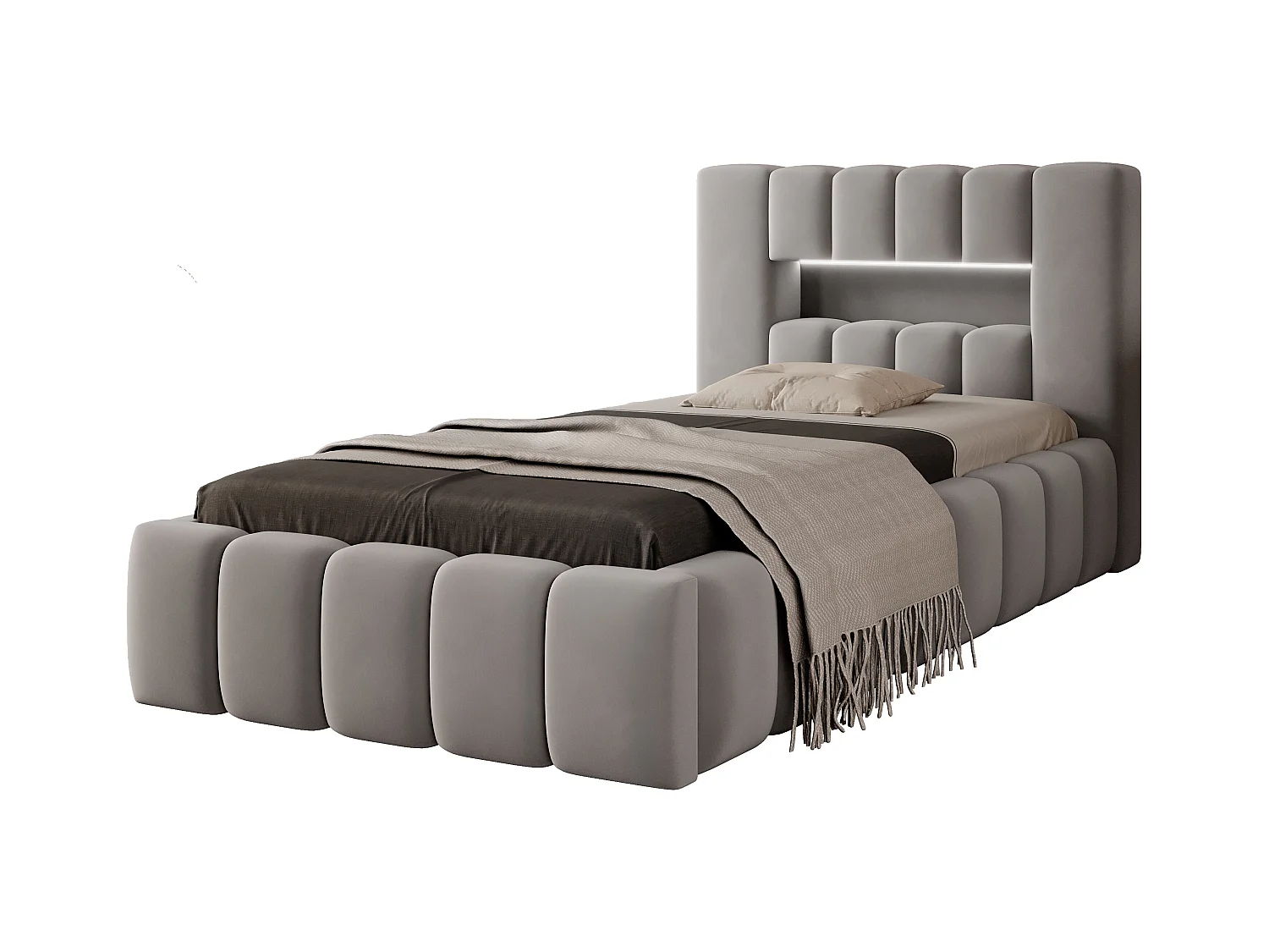 Hero XS/90x200/Stoff-Grau