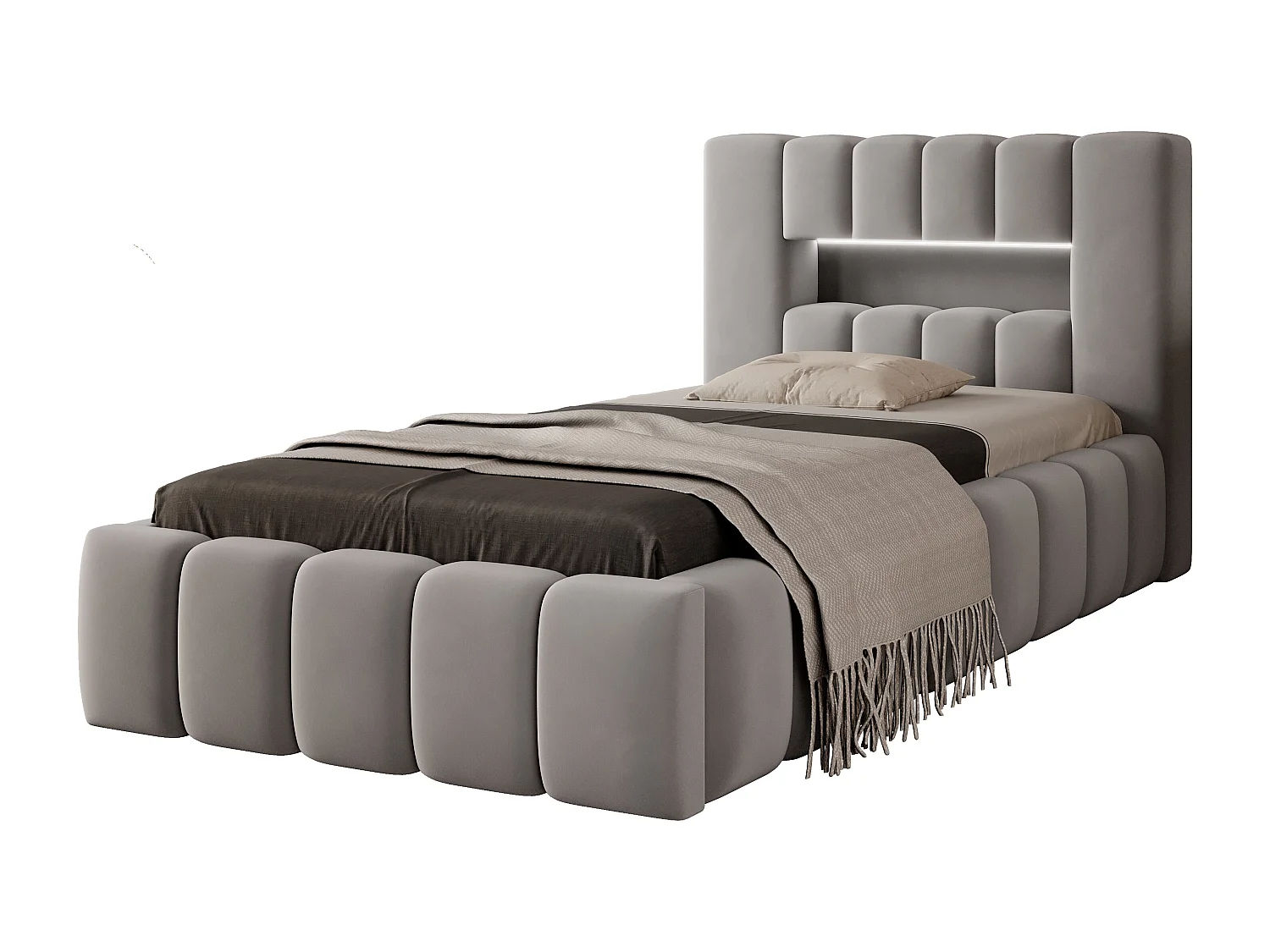 Hero XS/90x200/Stoff-Grau