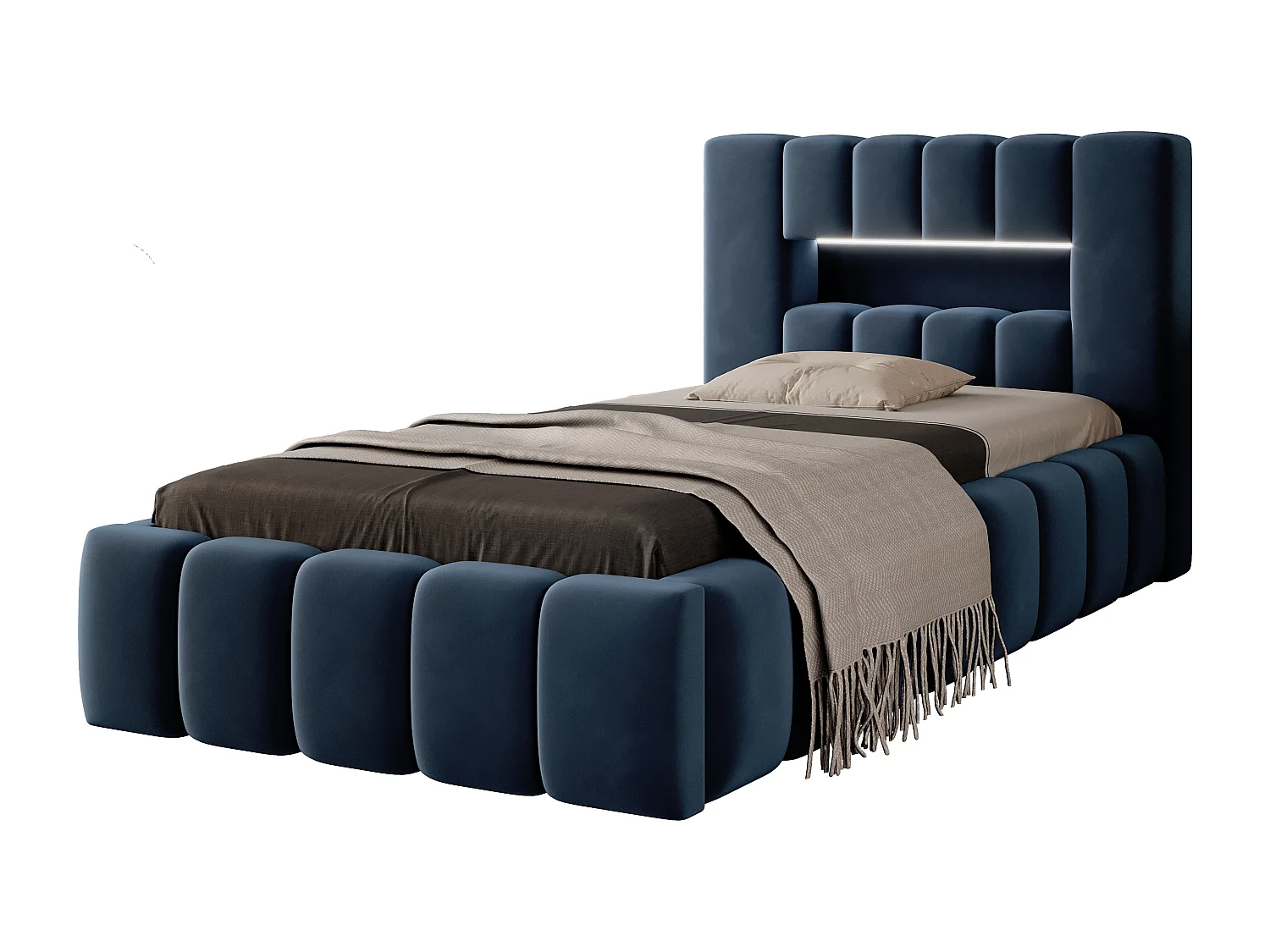 Hero XS/90x200/Stoff-Blau