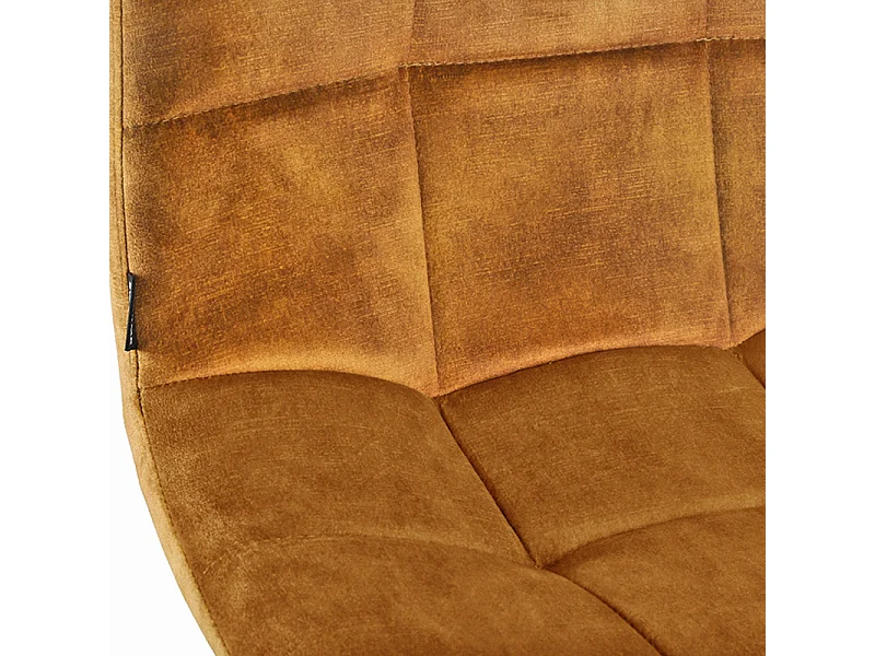 Lot de 2 chaises en velours moutarde avec pieds en métal noir - NAMI 2