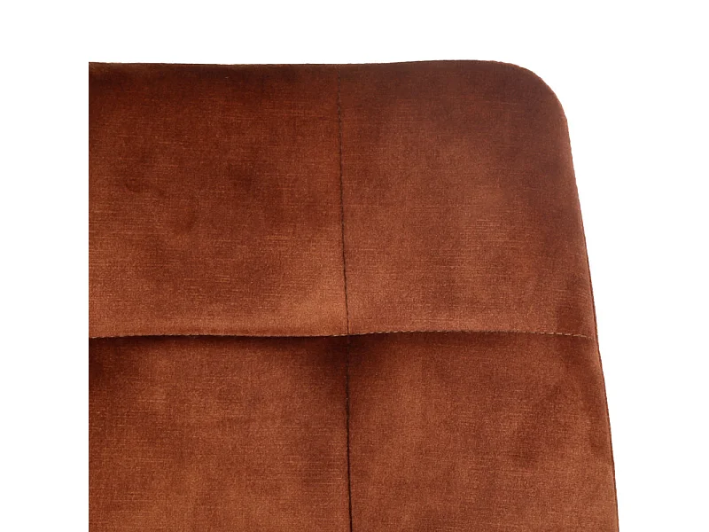 Lot de 2 chaises en velours ocre rouge avec pieds métal noir - NAMI 2