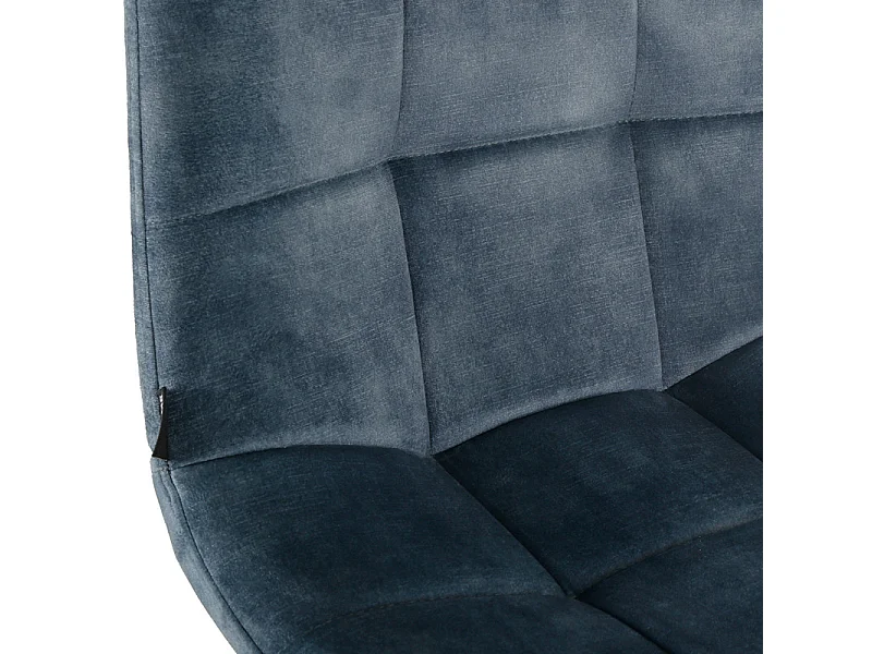 Lot de 2 chaises en velours bleu avec pieds en métal noir - NAMI 2