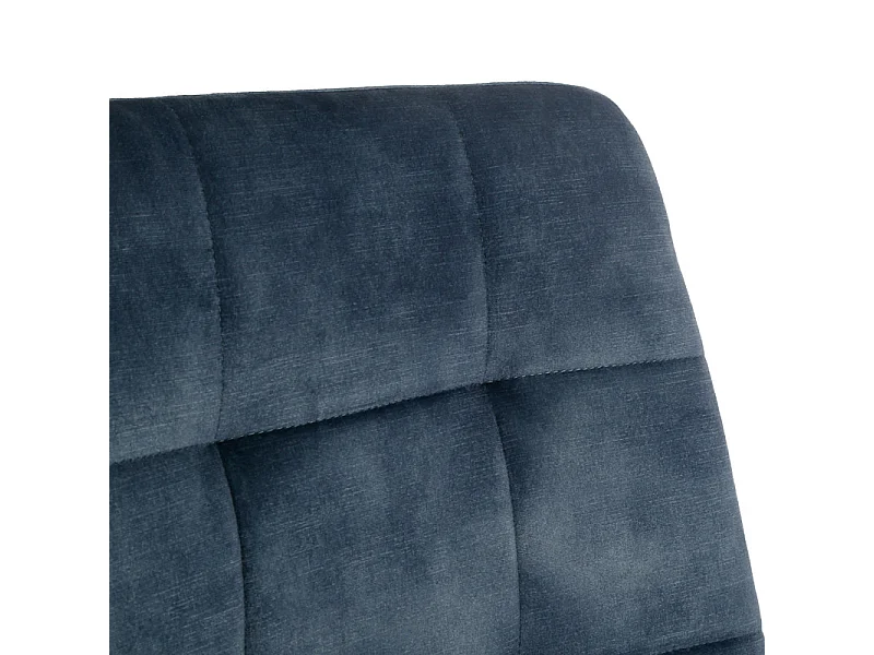 Lot de 2 chaises en velours bleu avec pieds en métal noir - NAMI 2