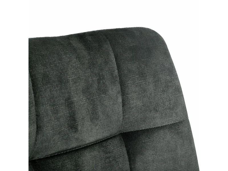 Lot de 2 chaises en velours vert avec pieds en métal noir - NAMI 2