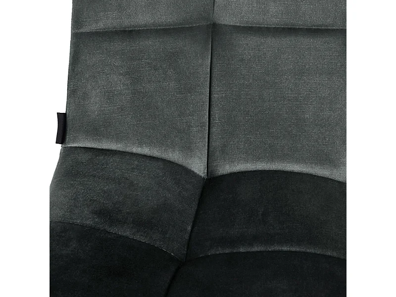 Lot de 2 chaises en velours vert avec pieds en métal noir - NAMI 2