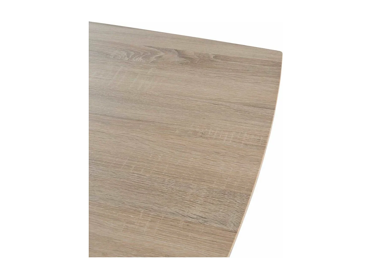 Mesa de comedor de 120x80x75 cm en color roble y patas negras Bratislava