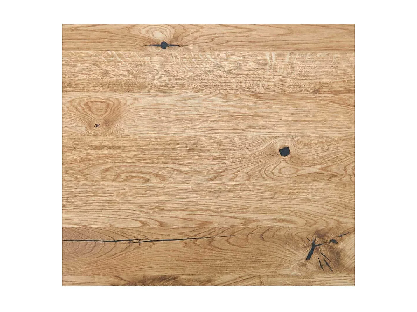 Mesa de comedor industrial de 75x200x100 cm con sobre de madera y patas metálicas Lincoln