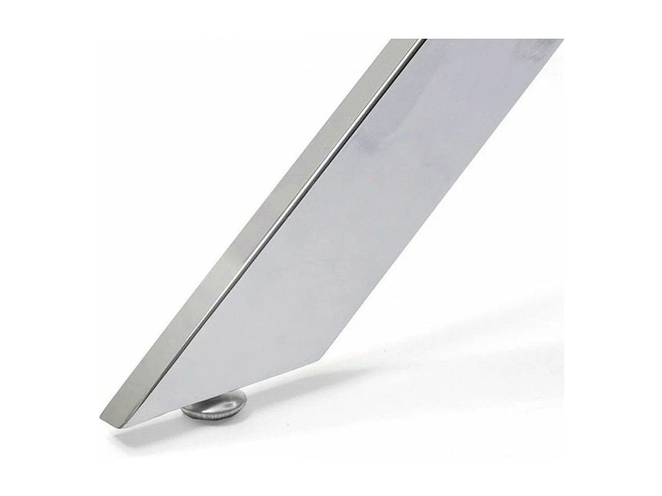 Mesa de comedor redonda de 110x73 cm en color transparente y patas metálicas Dan