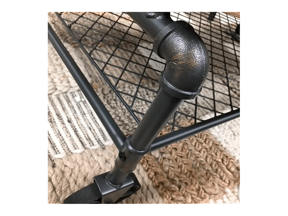 Mesa de centro estilo industrial de 46x126x63 cm en color roble sonoma Rustic