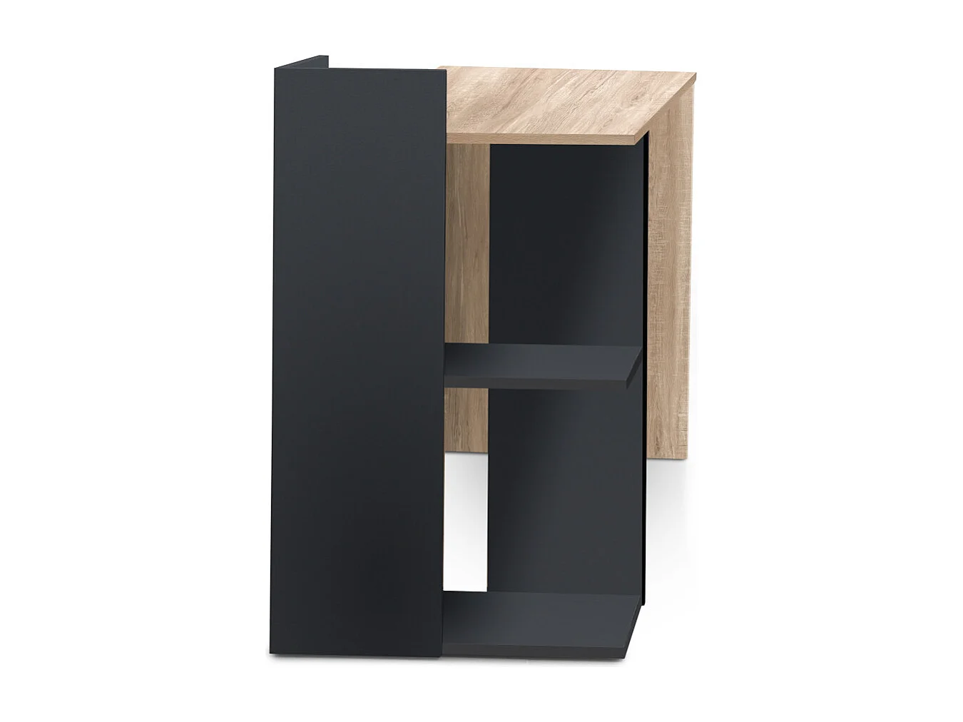 Mesa de escritorio de 120x76x50 cm de estilo industrial en color roble y antracita Tokio