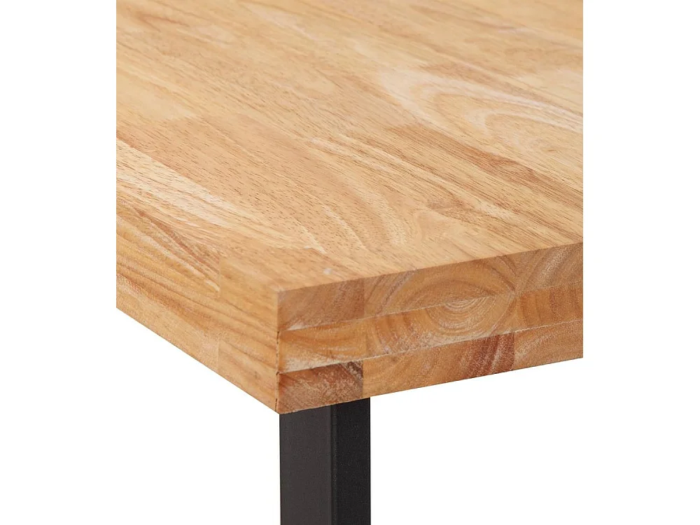 Mesa de estudio estilo industrial de 120x60x73 cm de madera y patas negras Darek