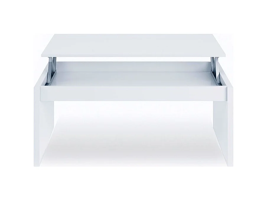 Mesa de centro elevable de 100x45x50 cm de estilo moderno en color blanco Premier