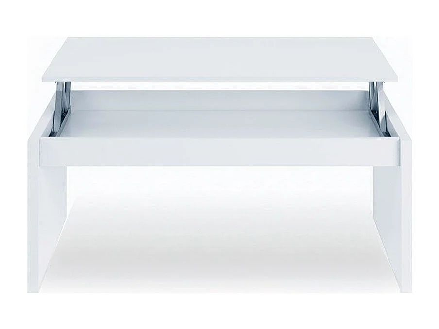 Mesa de centro elevable de 100x45x50 cm de estilo moderno en color blanco Premier