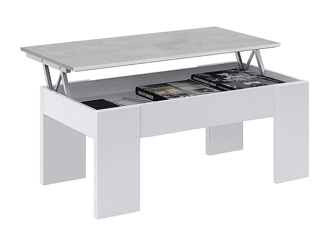 Mesa de centro elevable de 100x45x50 cm de estilo moderno en color gris Premier 2