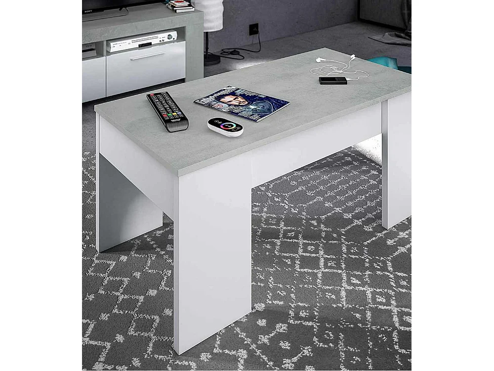 Mesa de centro elevable de 100x45x50 cm de estilo moderno en color gris Premier 2