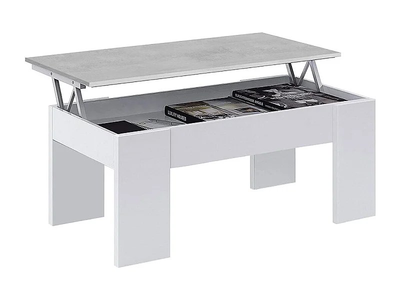 Mesa de centro elevable de 100x45x50 cm de estilo moderno en color gris Premier 2
